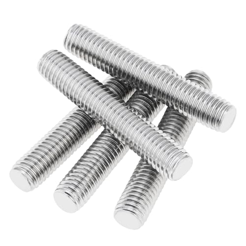 5 Pack M8-1.25 45mm Fully Threaded Rod 304 Stainless Steel 1.25mm Thread Pitch Screw Right Hand Threads Rods Bar Studs for Furniture Machinery Assembly (M8x45mm) - size: M8x45mm