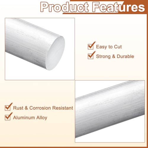 uxcell 1Pcs 7/8"(22mm) Dia Round Aluminum Rod, 12"(305mm) Long 6061 Aluminum Round Rod Solid Lathe Bar Stock for Industry Construction DIY Crafts - size: 22mm x 305mm