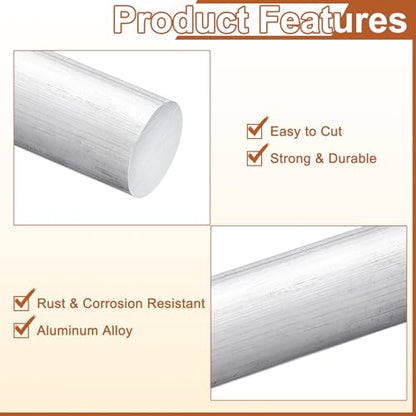 uxcell 1Pcs 7/8"(22mm) Dia Round Aluminum Rod, 12"(305mm) Long 6061 Aluminum Round Rod Solid Lathe Bar Stock for Industry Construction DIY Crafts - size: 22mm x 305mm