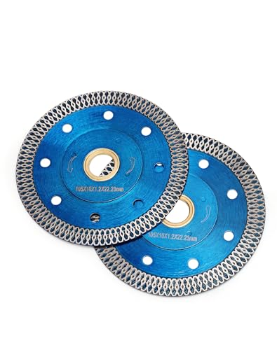 2Pcs/Lot 4 Inch Super Thin Diamond Tile Blade Porcelain Cutting Blade for Cutting Granite Marble Ceramics Porcelain Tiles ((4"-2pcs) - size: 4"-2pcs