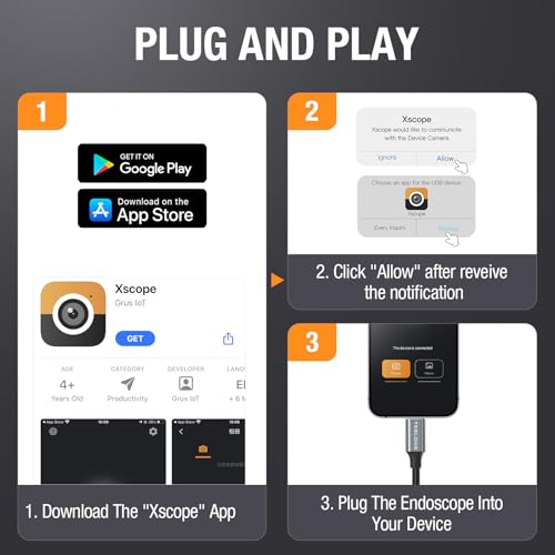 Teslong 10FT USB C Endoscope Camera for iPhone 15/16/17,Android Phone