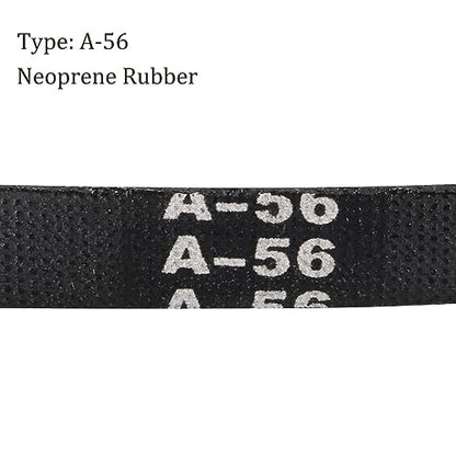 A-56 Drive V-Belt - [56-inch Inside Circumference] A-Section Rubber Drive Belt Wrapped for Transmission Use - size: A-56