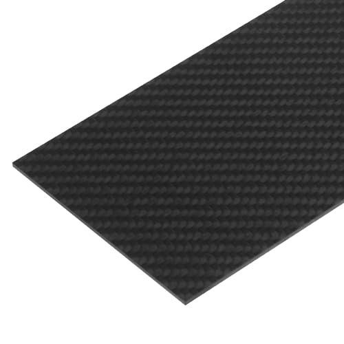 MECCANIXITY 1 Pcs Carbon Fiber Sheet 100x250x2mm Matte Surface Pultruded Flat Carbon Fiber Board Plate Twill Weave Panel Sheet for Kites RC Airplane - size: 100x250x2mm, style: Matte