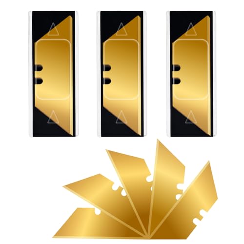 Vickay 30 Pack Box Cutter Blades, SK2 Utility Knife Blades, Razor Blades - color: Gold, size: 30 Pack