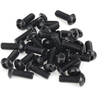 35 Pieces M6 x 16mm Button Head Socket Cap Screws, Thread Pitch 1.0mm, Sutemribor M6 Black Screws, 10.9 Grade Alloy Steel, Black Oxide Finish, Fully Threaded - size: M6 x 16mm, style: Button Head