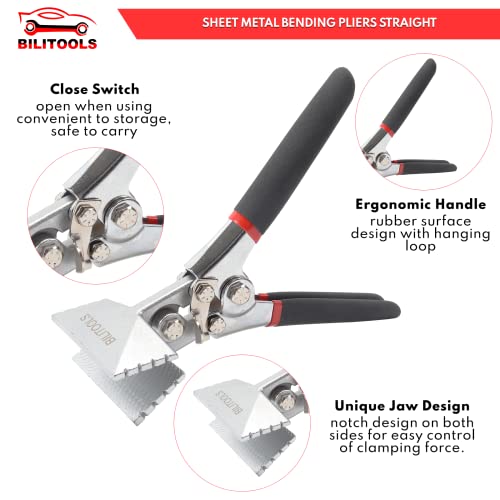 BILITOOLS Sheet Metal Bender, Hand Seamer Sheet Metal Bending Pliers