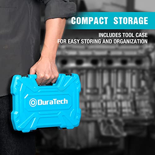 DURATECH 12-Piece Ratcheting Combination Wrench Set, Metric, 8-19mm
