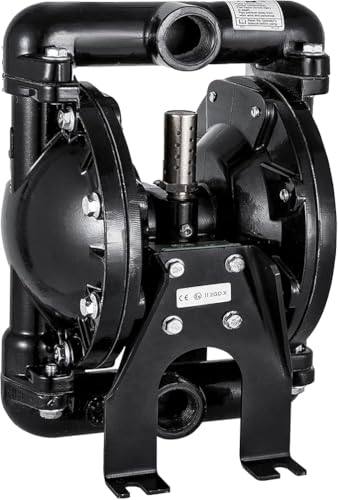VEVOR Air-Operated Double Diaphragm Pump 1 inch Inlet Outlet Aluminum 22 GPM Max 100PSI, Nitrile Diaphragm, QBY4-25L-1inch-22 - size: 22GPM