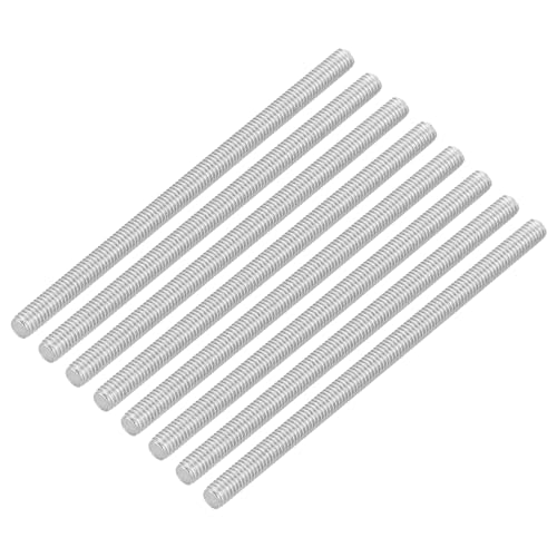 uxcell 8Pcs Fully Threaded Rod, M3 x 55mm 304 Stainless Steel Right Hand Thread Bar Studs M3-0.5 Thread Pitch for Furniture Machinery Assembly - size: M3 x 55mm