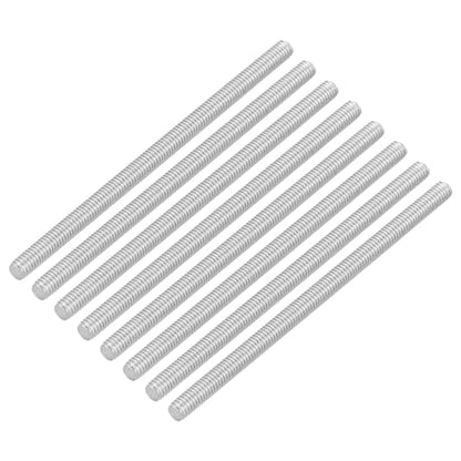 uxcell 8Pcs Fully Threaded Rod, M3 x 55mm 304 Stainless Steel Right Hand Thread Bar Studs M3-0.5 Thread Pitch for Furniture Machinery Assembly - size: M3 x 55mm