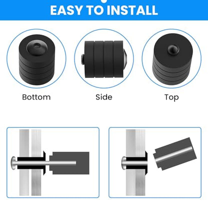 SDTC Tech 250pcs Black Pop Rivets Assortment Kit