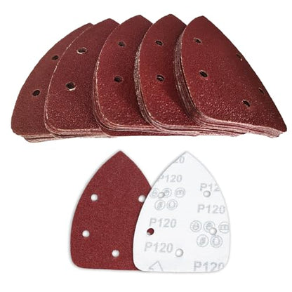50 Pcs 120 Grit Mouse Sandpaper, Aluminum Oxide Mouse Sanding Pads - size: 120 Grit