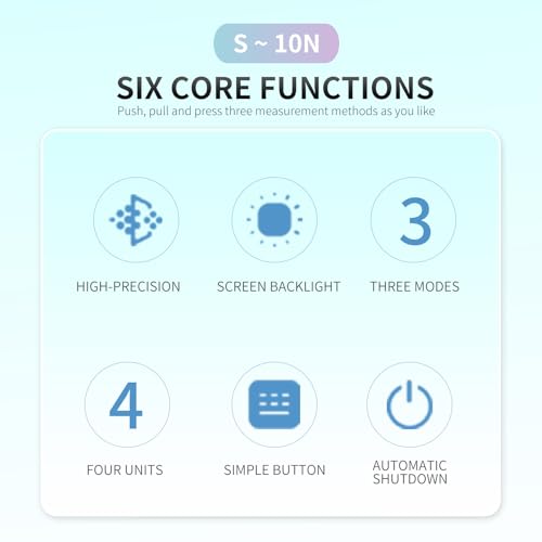 Digital Force Gauge Push and Pull Meter Dynamometer Tension Pressure Tester Thrust Meter Compression Load Plug Force Destructive Tests 10N/1kg/2.2lb/36Oz - size: 2.2LB 10N