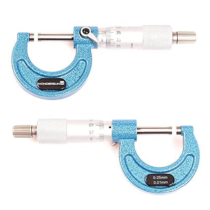 Outside Micrometer 0-1" Measuring Range,0.0001" Graduation for Machinists,Professional Precision Tool for Accurate Measurements - size: Outside Micrometer (0-1" Range)