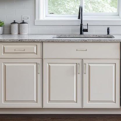 Ravinte Brushed Nickel Cabinet Handles Solid Handles,3-1/2 Inch,5 Pack - color: Brushed Nickel, size: 3-1/2 Inches Hole Center