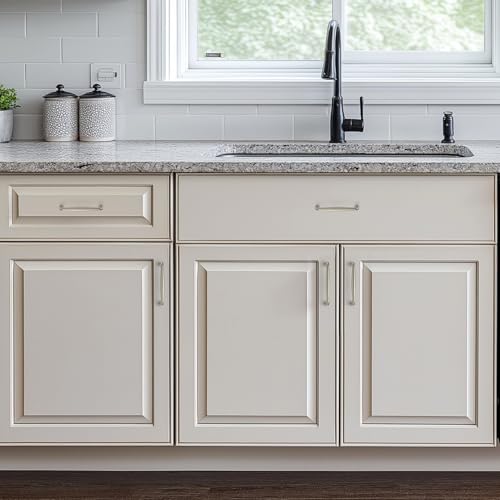 Ravinte Brushed Nickel Cabinet Handles Solid Handles,3-3/4 Inch,5 Pack - color: Brushed Nickel, size: 3-3/4 Inches Hole Center