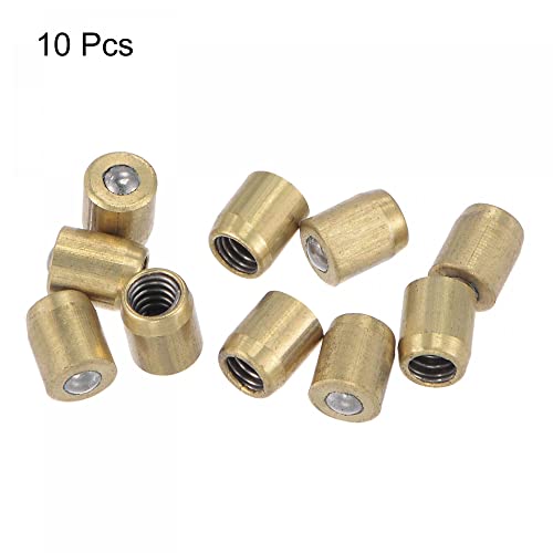 uxcell Brass Push Button Grease Oil Cup 5x6mm Ball Oiler for Lubrication System 10Pcs - size: 5x6mm