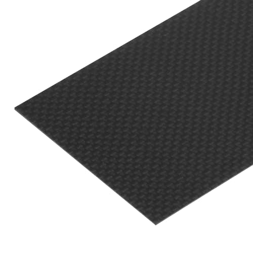 MECCANIXITY 1 Pcs Carbon Fiber Sheet 125x75x1mm Glossy Surface Pultruded Flat Carbon Fiber Board Plate Plain Weave Panel Sheet for Kites RC Airplane - size: 125x75x1mm, style: Glossy