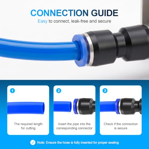 Blue PU Air Hose, 6mm OD 4mm ID, 90FT - color: Blue, size: 6mm OD x 90FT