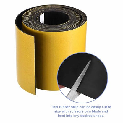MECCANIXITY Adhesive Neoprene Rubber Strips Sheet 4"x118"x 0.06"(W L THK) - color: Yellow, size: 4" x 118" x 0.06"