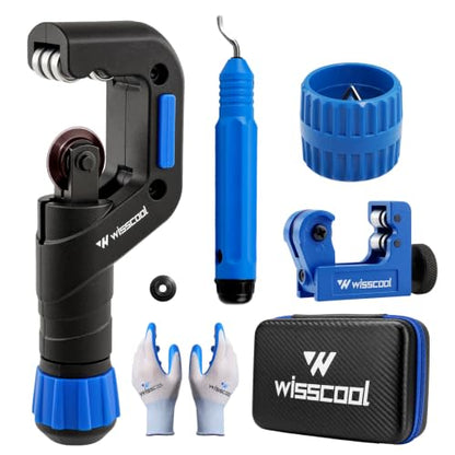 WISSCOOL Tube Cutter Set, 1/8"-2" OD Pipe Cutter Kit 4 in 1 - color: Blue, size: 4 in 1 Set