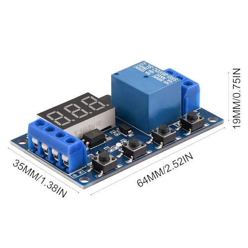 2pcs 5V Micro USB Timer Relay DC 6-30V Programmable Cycle Delay Timer Switch Module with Digital LED Display