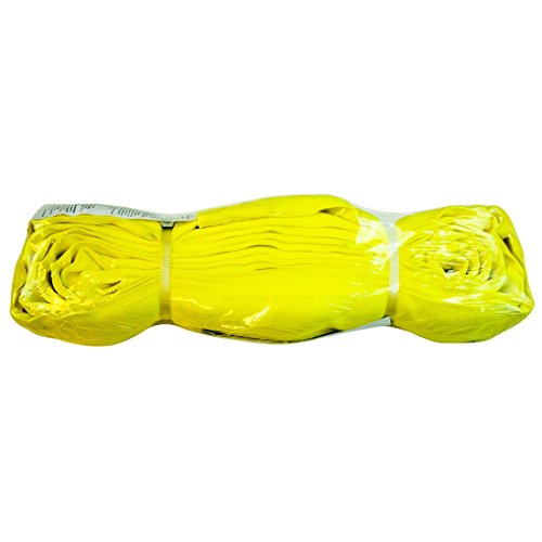 VULCAN Round Sling - Medium Duty - 10 Foot - Yellow - Safe Working Load of 8,400 Lbs. (V) - 6,700 Lbs. (C) and 16,800 Lbs. (B) - size: Yellow - 10 Foot