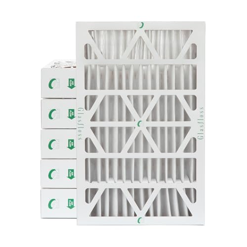 Glasfloss 16 x 25 x 4 MERV 10 Furnace AC Air Filter. 6 Pack