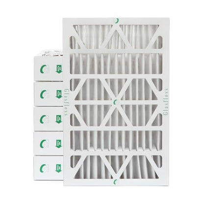 Glasfloss 16 x 25 x 4 MERV 10 Furnace AC Air Filter. 6 Pack