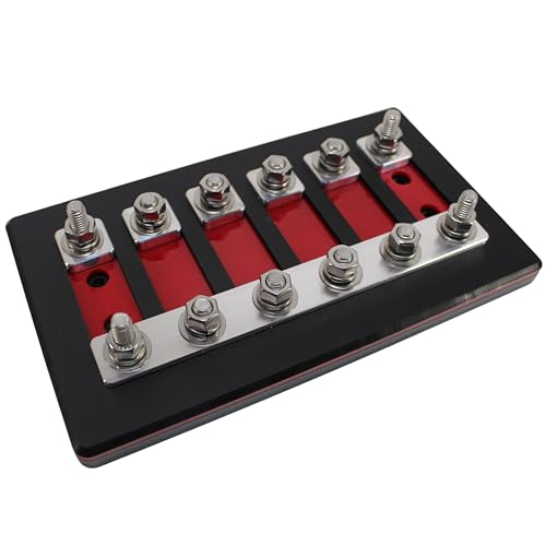 6 Spot Heavy Duty ANL Fuse Distribution Block w/Acrylic B2 Audio Cover (6 Spot) - size: 6 Spot