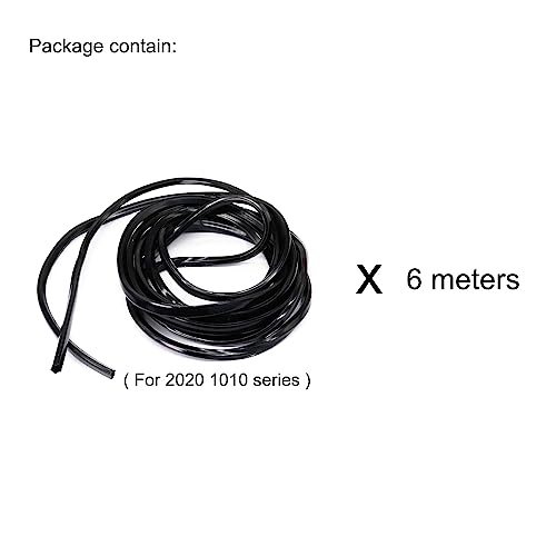6 Meter 1010 2020 Aluminum Extrusion T Slot Cover Seal Dust Strip Bracket Insert Channel Filler for 6mm 80 20 10 Series 2040 1" V Slot Extruded Aluminum Rail Profile Accessories Hardware Black - style: 6 meters black
