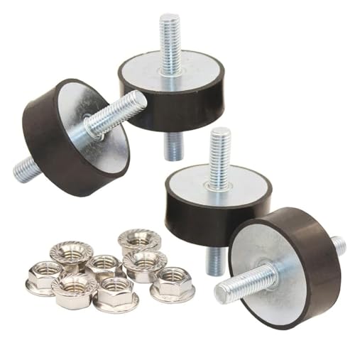 EASYEAH M10 Rubber Vibration Isolator Mounts Double Stud Shock Absorber - size: VV-M10x28-50x20