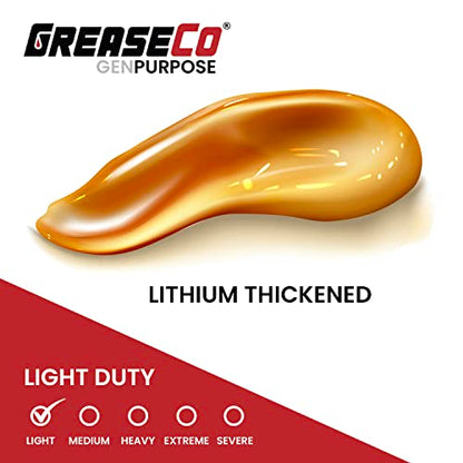 General Purpose Lithium Grease Tube | Cartridge for Grease Gun | Tractor | Trailer Axle | Farm Jack | Winch | Motorcycle | Lawn Mower | Door Tracks | RV ATV | Amber | Single Tube | NLGI 2 | GenPurpose