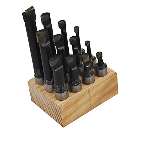 12-Pack 5/8 Boring Bar Set C-6 Carbide Tipped Bars for 5/8 Shank Lathe Tool