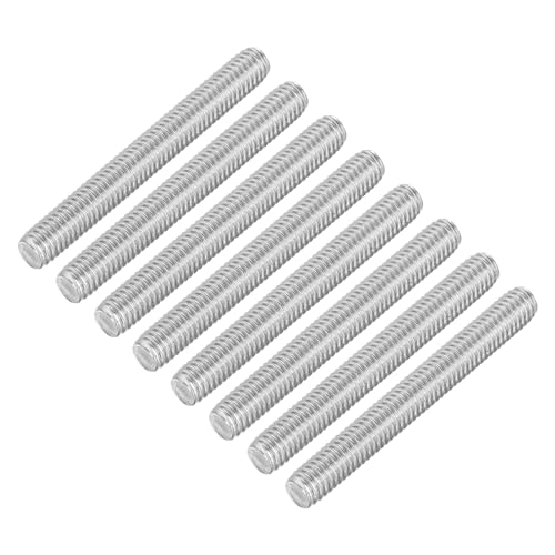 uxcell 8Pcs Fully Threaded Rod, M6 x 50mm 304 Stainless Steel Right Hand Thread Bar Studs M6-1 Thread Pitch for Furniture Machinery Assembly - size: M6 x 50mm