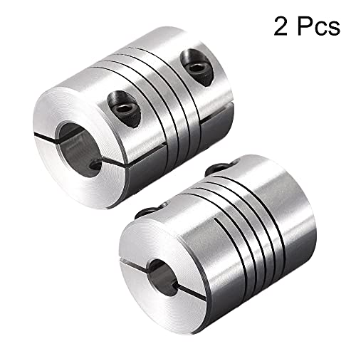 uxcell 2PCS Motor Shaft 6.35mm to 12mm Helical Beam Coupler Coupling 25mm Dia 30mm Long - size: 6.35mm to 12mm