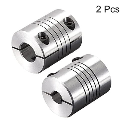 uxcell 2PCS Motor Shaft 6.35mm to 12mm Helical Beam Coupler Coupling 25mm Dia 30mm Long - size: 6.35mm to 12mm