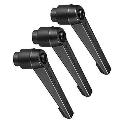 Clamping Lever Handles, M10 Female Thread 73mm Lever, Adjustable Quick Release Locking Rotating Knobs Black - (Applications: for Lathe Machinery), 3-Pieces - color: Black, size: M10 x 73mm
