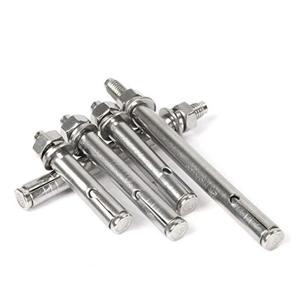 5 Pcs M6 x 70mm 304 Stainless Steel Expansion Bolt External Hex Expansion Screw Bolt Sleeve Anchor，Pool-Safety-Cover Expansion Bolts，for Concrete - size: M6x70mm