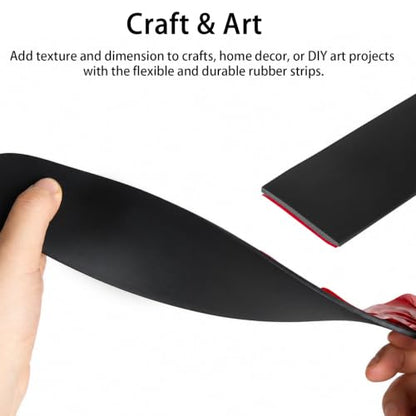 Self-Adhesive Solid Rubber Strip - 2" W x 1/8" T x 120" L - size: 2" Wide x 1/8" Thick x 10' Long