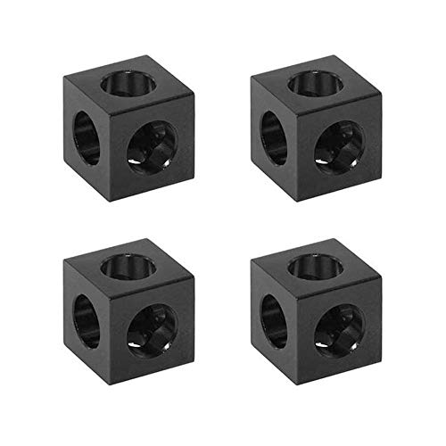 8PCS Black Corner Bracket Cube (20x20x20mm) for 6mm Slot Aluminum Extrusion Profile 2020 Series (Cube Corner-8PCS) - style: Cube Corner-8PCS