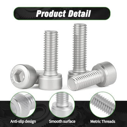 120 Pcs M2 x 3mm Button Head Socket Cap Screws - 304 Stainless Steel - size: M2x3