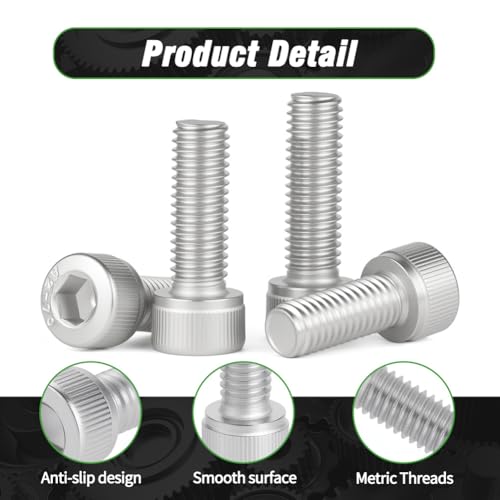 120 Pcs M2.5 x 20mm Button Head Socket Cap Screws - 304 Stainless Steel - size: M2.5x20