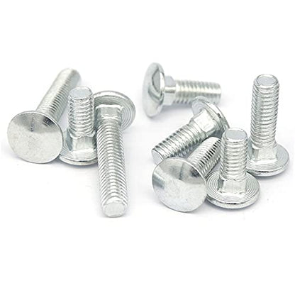 50 Pcs Carriage Bolts, Coach Bolts,Neck Carriage Bolt, Round Head, Square Neck, Zinc Plated （M4-0.7x16mm） - size: M4-0.7x16mm（50Pcs）