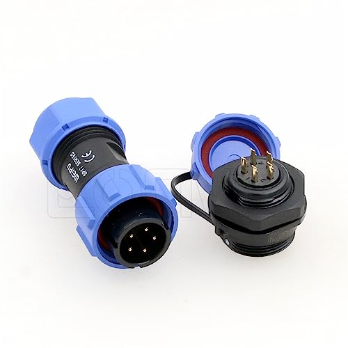 Weipu SP17 5 Pin Connector Waterproof IP68 Male Plug Female Socket Circular 6-10mm Cable Industrial Solar Electrical Connector - size: 5Pin 5A