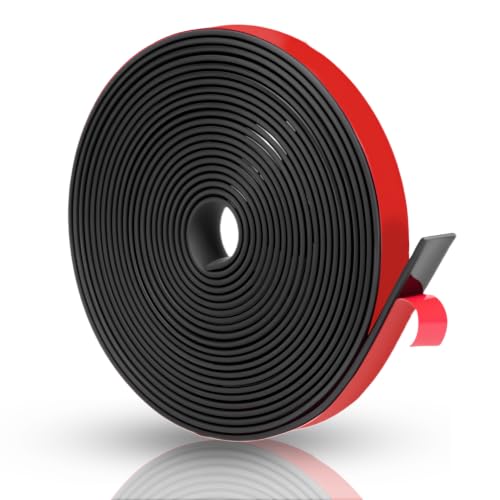 Self-Adhesive Solid Rubber Strip,1/2" W x 1/16" T x 180" L - size: 1/2" Wide x 1/16" Thick x 14.8' Long