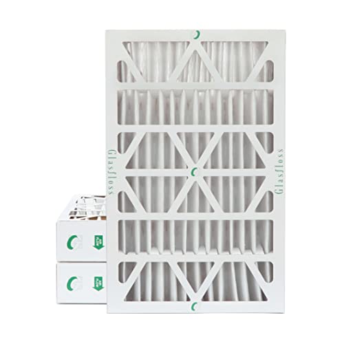 Glasfloss ZL 16x25x4 MERV 10 Pleated Air Filters for AC Furnace. 3-Pack - size: 15.5" x 15.5" x 4"