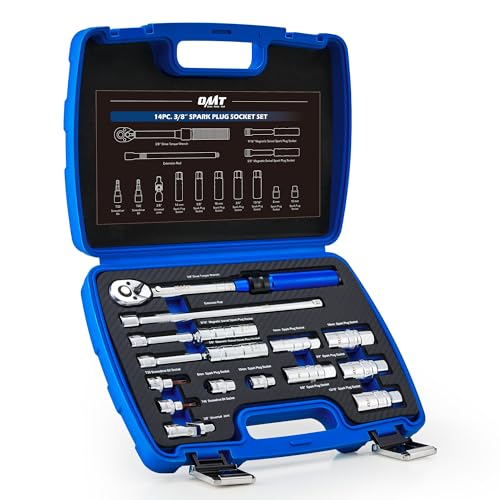OMT 14pc Spark Plug Socket Set, 3/8" Drive 5-45 Ft.Lb Torque Wrench - size: 14pc Advanced Set