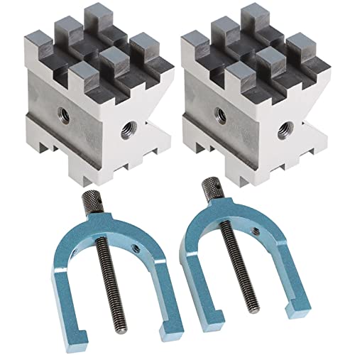 2-3/8 x 2-3/4 In x 2 In Multi-Use V-Block and Clamp Machinist Set