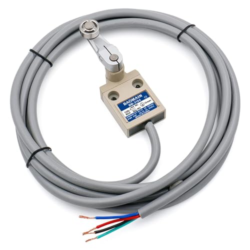BAOMAIN BM-3104 Limit Switch, Rotary Roller Lever, SPDT, 5A IP67